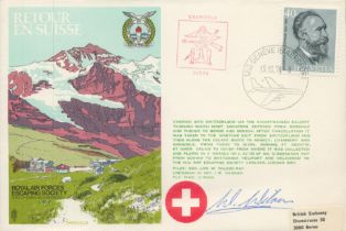 RAFES SC8a Escape to Switzerland Flown FDC (Royal Air Forces Escaping Society) with 40 Switzerland