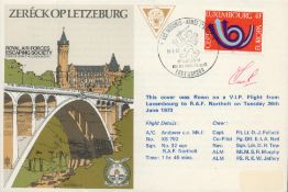RAFES SC6 Zereck op Letzeburg Flown FDC (Royal Air Forces Escaping Society) with unknown signature
