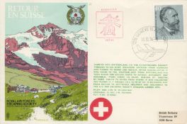 RAFES SC8a Escape to Switzerland Flown FDC (Royal Air Forces Escaping Society) with 40 Switzerland