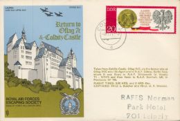 RAFES SC1aG Return to Oflag 7C & Colditz Castle Flown FDC (Royal Air Forces Escaping Society) with