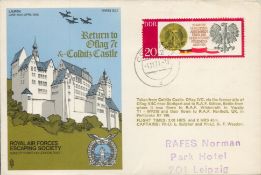 RAFES Sc1aE Return to Oflag 7C & Colditz Castle Flown FDC (Royal Air Forces Escaping Society) with