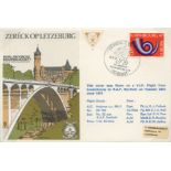 RAFES SC6 Zereck op Letzeburg Flown FDC (Royal Air Forces Escaping Society) with 4F Luxembourg Stamp