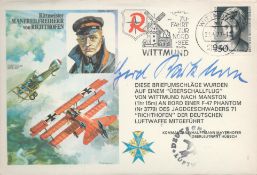 RAF WW2 Major General Gerhard Barkhorn signed Rittmeister Manfred Freiherr Von Richthofen signed