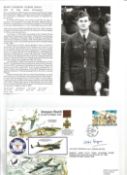 WW2 BOB fighter pilot Henry Hogan 501 sqn signed 50th ann BOB cover with biography details fixed