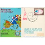 RAFES SC2 Retour aux Pyrenees Flown FDC (Royal Air Forces Escaping Society) with 3F50 Belgium