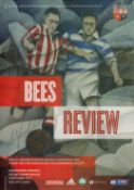 Signed Brentford FC The Bees Review 2015 (signature unknown), Plus 3 x Official Matchday