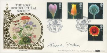 Hannah Gordon signed Horticultural Society FDC. 20/1/87 London SW1 postmark. Good condition. All