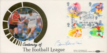 Bobby Charlton signed Centenary of Football League FDC. 22/3/88 Manchester postmark. Good condition.