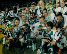 Celtic 2008 squad signed 10x8inch colour photo. Good condition. All autographs come with a