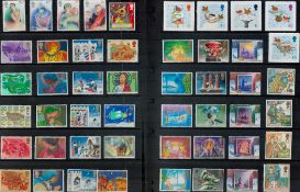 GB Mint Stamps on Hingeless Stockcards Housed in a Binder, 185 Mint Stamps Pre-Decimal & Decimal
