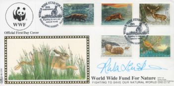 Rula Lenska signed WWF FDC.14/1/92 Godalming postmark. Good condition. All autographs come with a