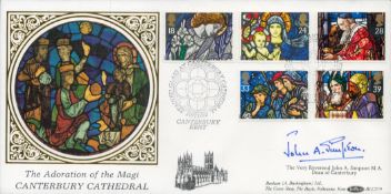 Rev John Simpson signed Canterbury Cathedral FDC. 10/11/92 Canterbury postmark. Good condition.