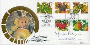 Anton Rodgers signed Autumn FDC. 14/9/93 Skipton postmark. Good condition. All autographs come