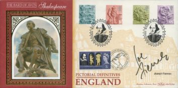 Joseph Fiennes signed Shakespeare FDC. 23/4/01 Stratford-upon-Avon postmark. Good condition. All