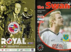 Swansea City FC Official Programme Collection Includes The Swan - Swansea City v Shrewsbury Town