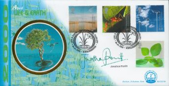 Jonathon Porritt signed Life and Earth FDC. 4/4/00 Middlesbrough postmark. Good condition. All
