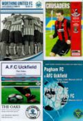 Football Mixed Official programmes Collection of 9 Includes Eastbourne Borough v Brighton & Hove