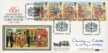 Lord Mayor of London 1988/89 signed Lord Mayor FDC. 17/10/89 London EC postmark. Good condition. All