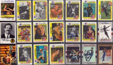 Olympian signed trading card collection of 21 signed Olympic trading cards including names of Bob