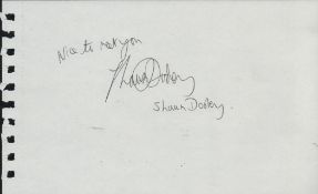 Shaun Dooley signed Autograph page. 8.5x5.5 Inch. Good condition. All autographs come with a