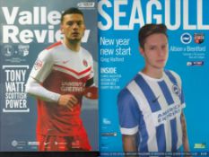 Football Mixed Official programmes Collection of 6 Includes The Chealsea FC Chronicle 2017,