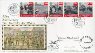 John Howard signed 50th anniv of D Day landings FDC. 6/6/94 postdate BFPO. Good condition. All