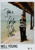 Will Young signed Promo Colour Photo 8.25x6 Inch. Dedicated. Good condition. All autographs come