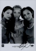 Multi signed Mariama, Celena Cherry, Heavenli Black & White Photo 7x5 Inch. 'Honeyz' Mariama