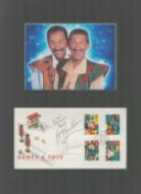 Chuckle Brothers Comedy Act Signed First Day Cover With 11x15 Mounted Photo By Barry Elliott, 1944-