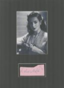 Deborah Kerr, 1921-2007, Actress Signed Page With 11x15 Mounted Photo.. Good condition. All