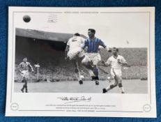 Peter McParland 16x12 signed colourised photo, Autographed Editions, Limited Edition. Photo Shows