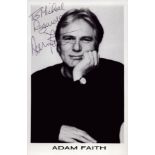 Adam Faith signed 6x4 black and white photo. Faith was an English singer, actor, and financial