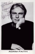 Adam Faith signed 6x4 black and white photo. Faith was an English singer, actor, and financial