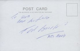Ted Briggs HMS Hood Signed Post Card 5. 5x3. 5 INCHES.. Good condition. All autographs come with a