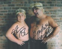 BGT Act, Stavros Flatley signed 10x8 colour photograph picturing the father-son dance duo consisting