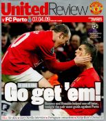 Man Utd United Review Matchday Programme From Champions League Quarter Final Vs Porto on 7 4 09.