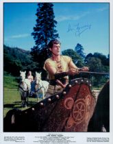 Don Murray signed 10x8inch colour movie still from The Viking Queen. Good condition. All