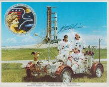 NASA Harrison H. Schmitt signed Colour Photo 10x8 Inch Prime Crew Of Eleventh Manned Apollo Mission.