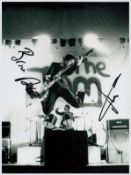 Rick Buckler and Bruce Foxon signed 10x8 inch The Jam black and white photo. Good condition. All