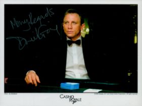 Daniel Craig signed 8x6 inch Casino Royale colour promo photo. Good condition. All autographs come