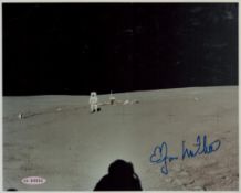 Edgar Mitchell signed 10x8inch colour space photo. Good condition. All autographs come with a