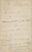 Admiral Charles Cunningham ALS dated 1818 concerning Naval matters. Good condition. All autographs