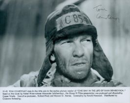 Tom Courtenay signed 10x8inch black and white movie still. Good condition. All autographs come