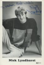 Nicholas Lyndhurst signed 6x4inch black and white photo. Dedicated. Good condition. All autographs