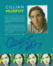 Cillian Murphy signed flyer. Good condition. All autographs come with a Certificate of Authenticity.