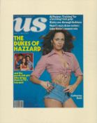 Catherine Bach signed 14x11 inch overall mounted US magazine cover page dated March 1980. Good