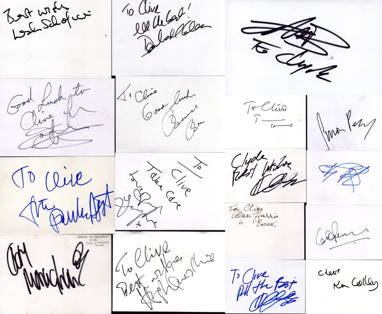 Autograph auction Football, Space, TV/Film, Military, Historic photos, covers and books.
