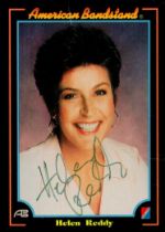 Helen Reddy signed 3x3 inch approx. colour trading card. Good condition. All autographs come with