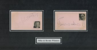 Mike and Bernie Winters 16x8 inch mounted signature piece includes two signed album pages mounted to
