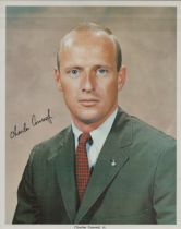 Charles Conrad space signed 10x8inch colour business suit photo. Good condition. All autographs come